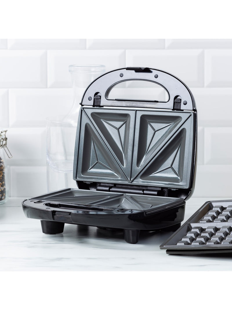 Greenpan Greenlife Thermolon Seramik Yüzeyli 3-1 Tost Waffle Sandviç  Makinesi Siyah