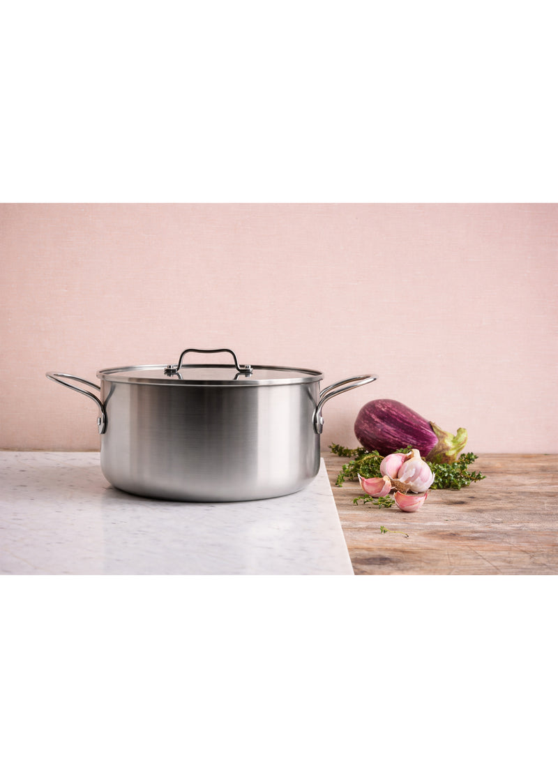 GreenPan x Mauviel La Collection Limited Edition 24 cm 3-Ply Paslanmaz Çelik Derin Tencere (5,7 L)