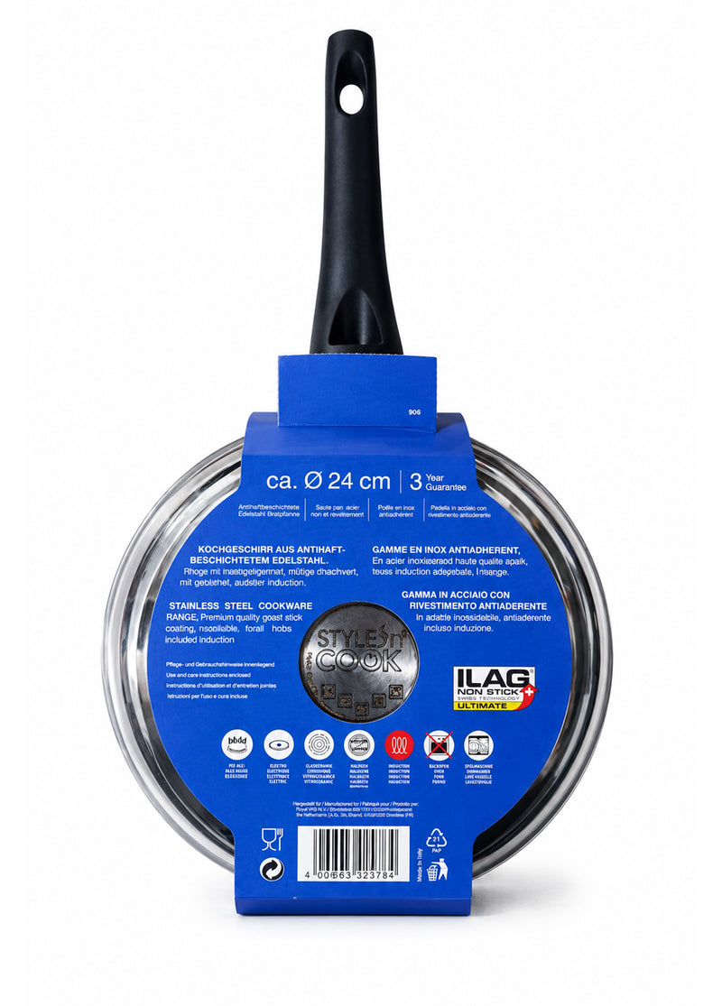 LUMENFLON DOMOS 3PLY ÇELİK TABANLI INDUCTION 24CM TAVA