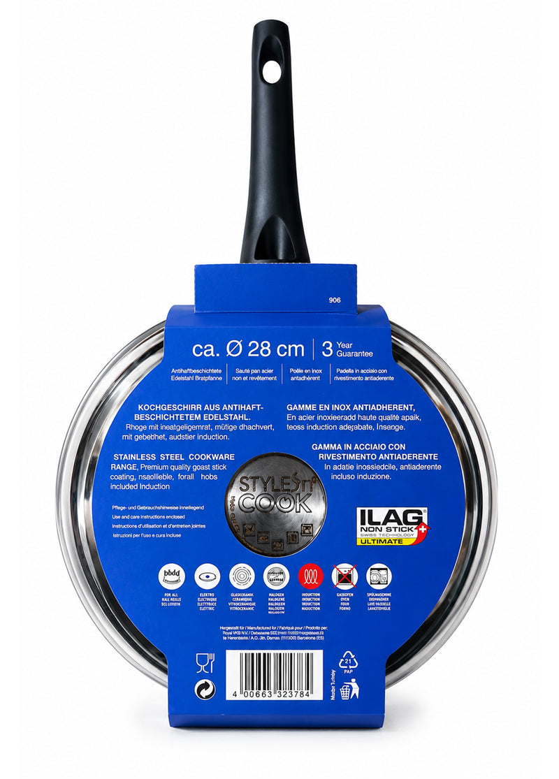 LUMENFLON DOMOS 3PLY ÇELİK TABANLI INDUCTION 28CM TAVA