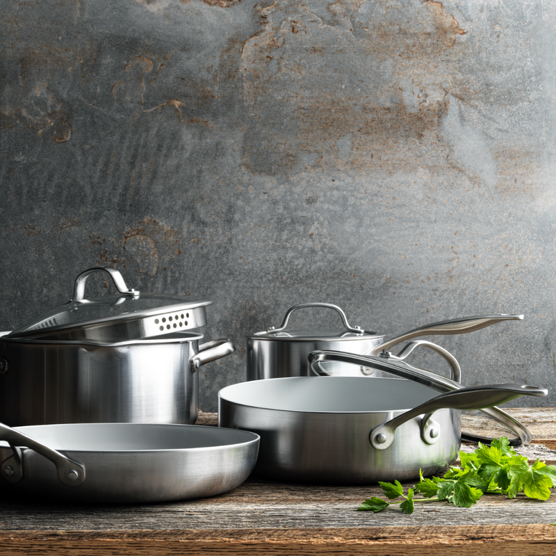 GreenPan Venice Pro Evershine 3PLY 7 Parça Pişirme Seti GreenPan Venice Pro Evershine 3PLY 7 Parça Pişirme Seti