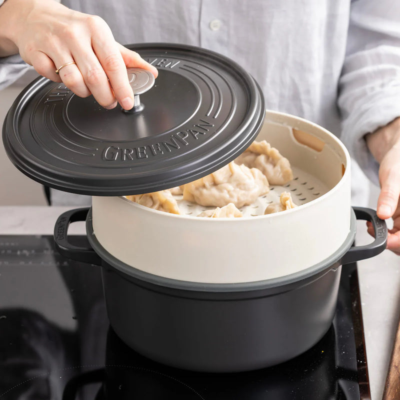 Steamy 24 cm Krem Buharda Pişirici – Sağlıklı Pişirme, PFAS İçermez