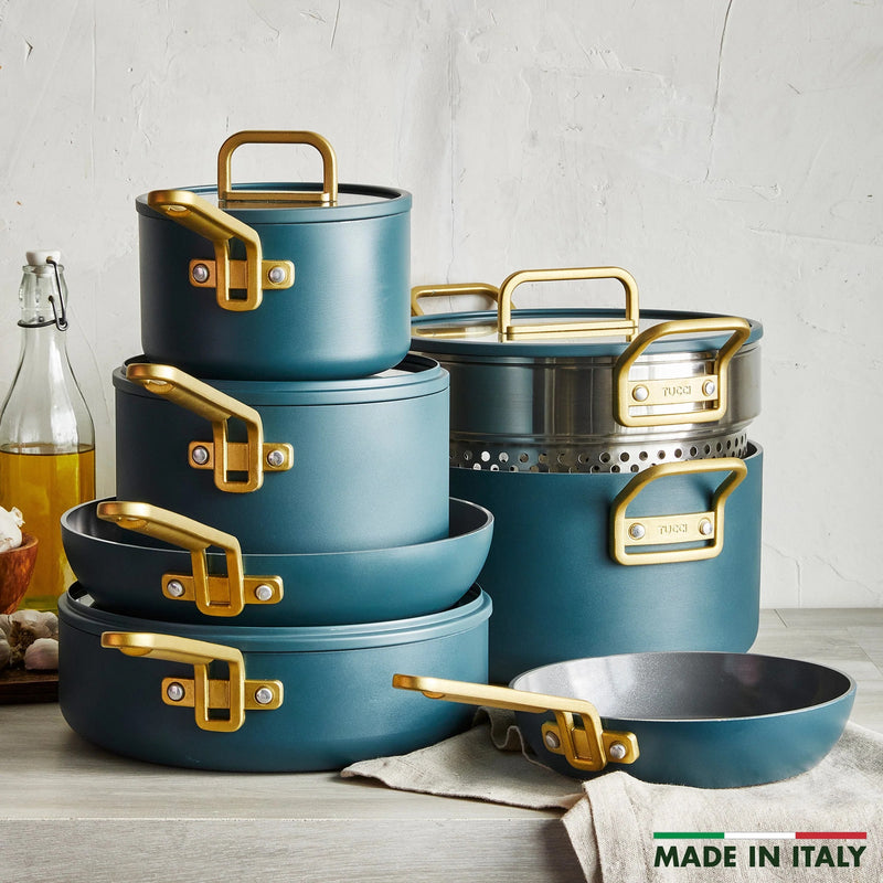 GreenPan Stanley Tucci™ Thermolon™ 9G 11 Parça Tencere & Tava Seti – Venedik Mavisi