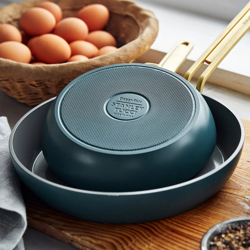 GreenPan Stanley Tucci™ Thermolon™ 9G 11 Parça Tencere & Tava Seti – Venedik Mavisi
