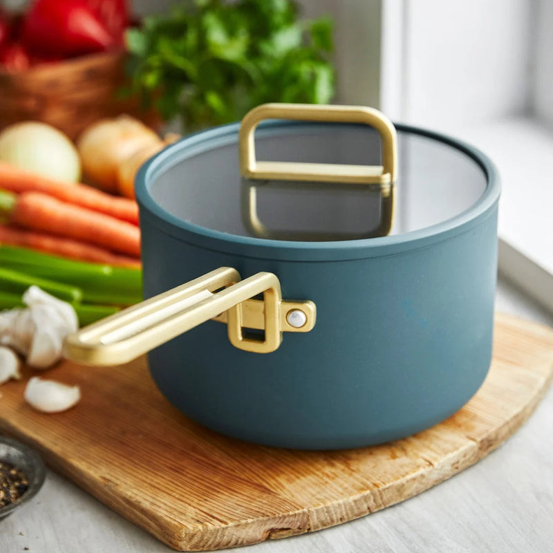 GreenPan Stanley Tucci™ Thermolon™ 9G 11 Parça Tencere & Tava Seti – Venedik Mavisi