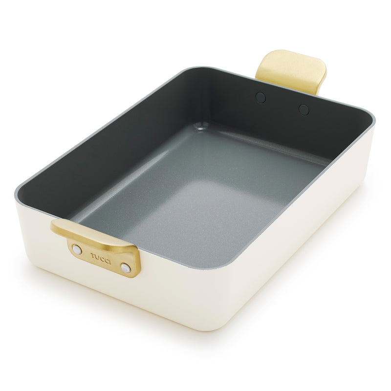 GreenPan Stanley Tucci™ Thermolon™ Yüzey 34 cm Lasanya Tepsisi – Krem