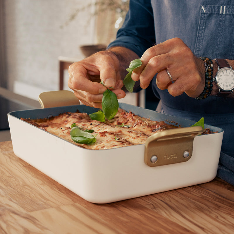 GreenPan Stanley Tucci™ Thermolon™ Yüzey 34 cm Lasanya Tepsisi – Krem