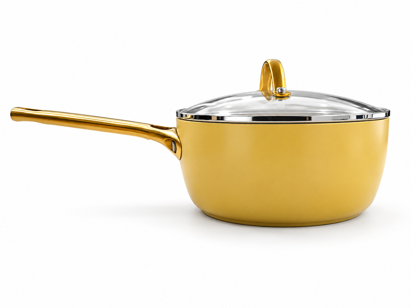 GreenPan Padova Reserve Sunshine 18 cm Kapaklı Sos Tenceresi Thermolon™ Seramik Yüzey | PFAS, PFOA ve PTFE İçermez |
