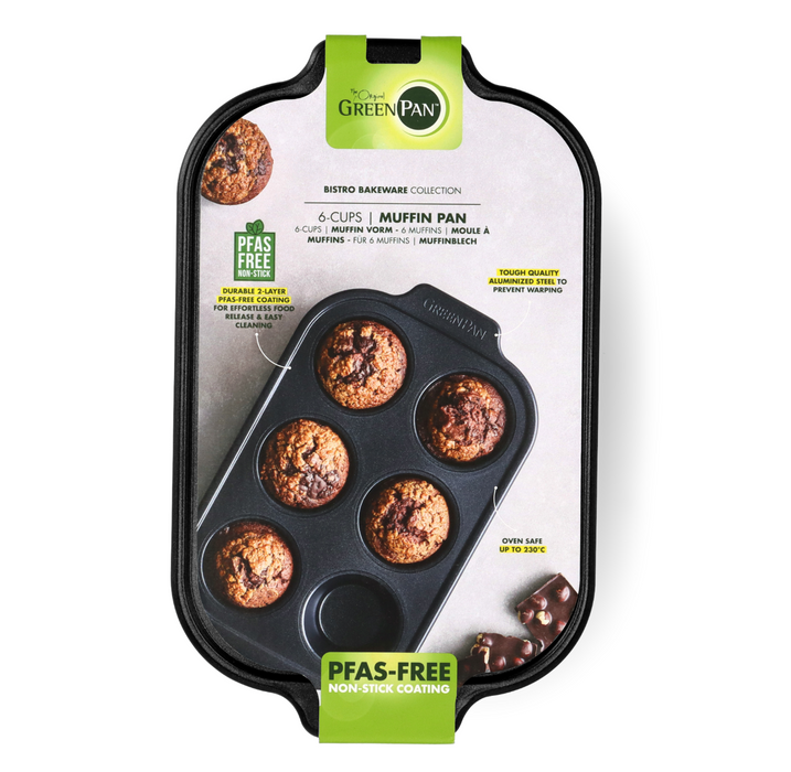 Thermolon Yüzeyli Karbon Çelik 6'lı Muffin Kabı