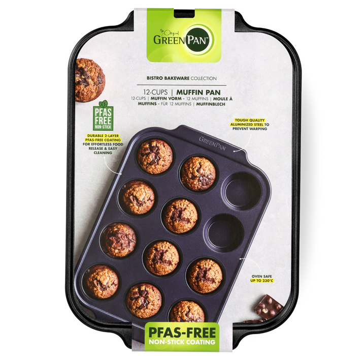 Thermolon Yüzeyli Karbon Çelik 12'li Muffin Kabı