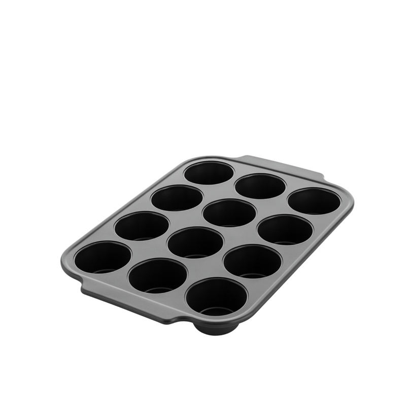 Thermolon Yüzeyli Karbon Çelik 12'li Muffin Kabı