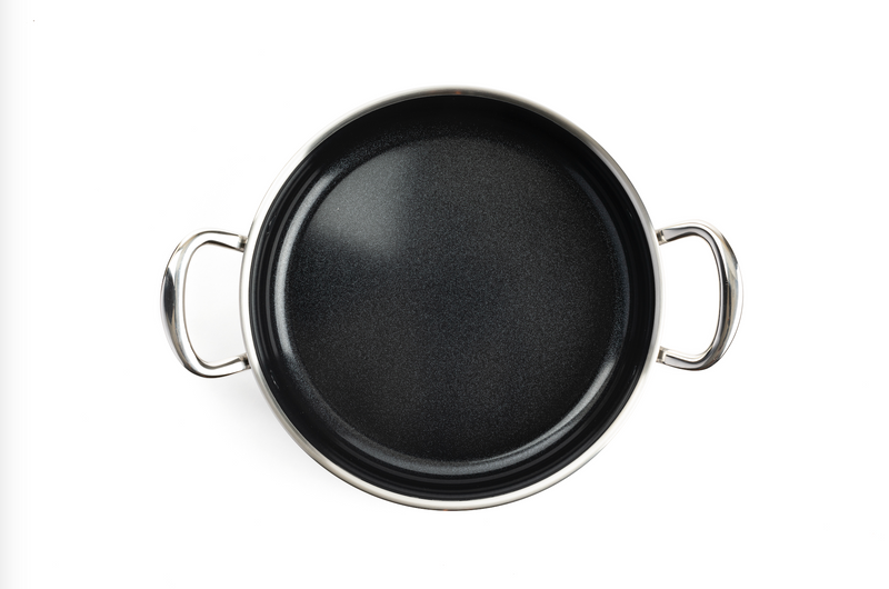 GreenPan Premiere 26 cm Basık Tencere | Thermolon™ Seramik Yüzey | PFAS İçermez | Paslanmaz Çelik | Kapaklı | İndüksiyon Uyumlu | 220°C Fırın Dayanımı