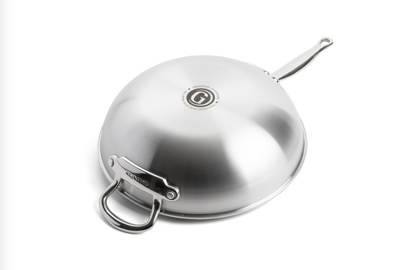GreenPan Premiere 3PLY 30 cm Wok Tava | Thermolon™ Seramik Yüzey | PFAS İçermez | 3 Katmanlı Paslanmaz Çelik | İndüksiyon Uyumlu | 220°C Fırın Dayanımı