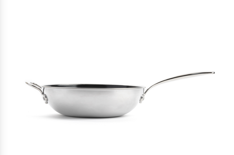 GreenPan Premiere 3PLY 30 cm Wok Tava | Thermolon™ Seramik Yüzey | PFAS İçermez | 3 Katmanlı Paslanmaz Çelik | İndüksiyon Uyumlu | 220°C Fırın Dayanımı