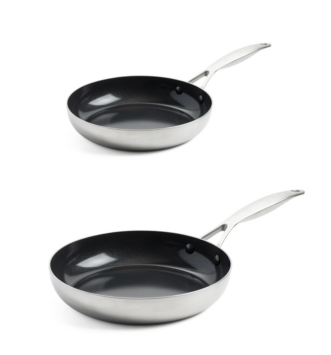 GreenPan Geneva Çelik 2'li Tava Seti 18 & 24 cm