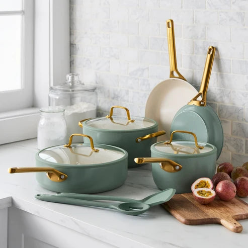 GreenPan Padova Reserve Pro Flush Green 14 Parça Tencere ve Tava Seti