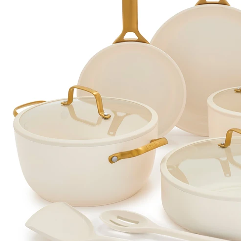 GreenPan Padova Reserve Pro Cream 14 Parça Tencere ve Tava Seti | Thermolon™ 9G Seramik Yüzey | İndüksiyon Uyumlu