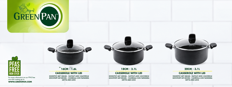 GreenPan Memphis 6 Parça Tencere Seti – Thermolon™ Seramik Yüzey | PFAS, PFOA ve PTFE İçermez | İndüksiyon Uyumlu |