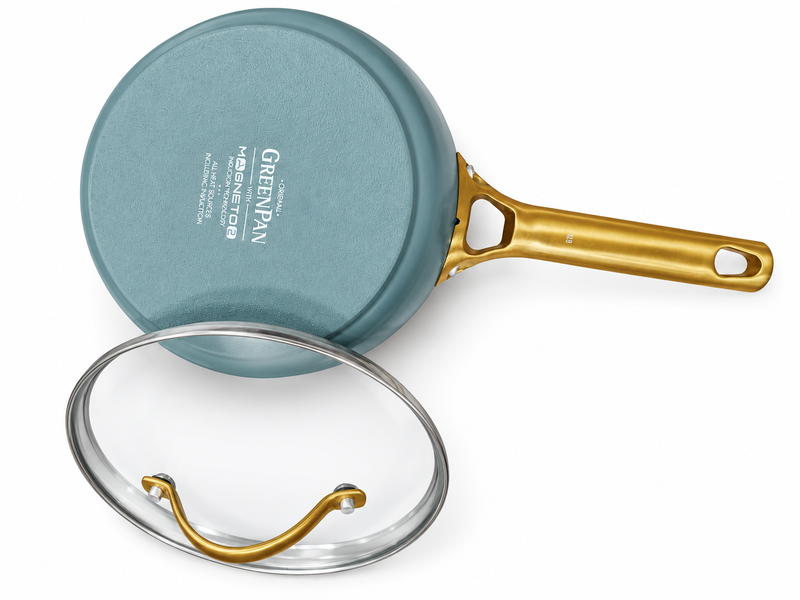 Greenpan Padova Reserve Sky Blue 18 cm Kapaklı Sos Tenceresi Thermolon™ Seramik Yüzey | PFAS, PFOA ve PTFE İçermez | İndüksiyon Uyumlu |