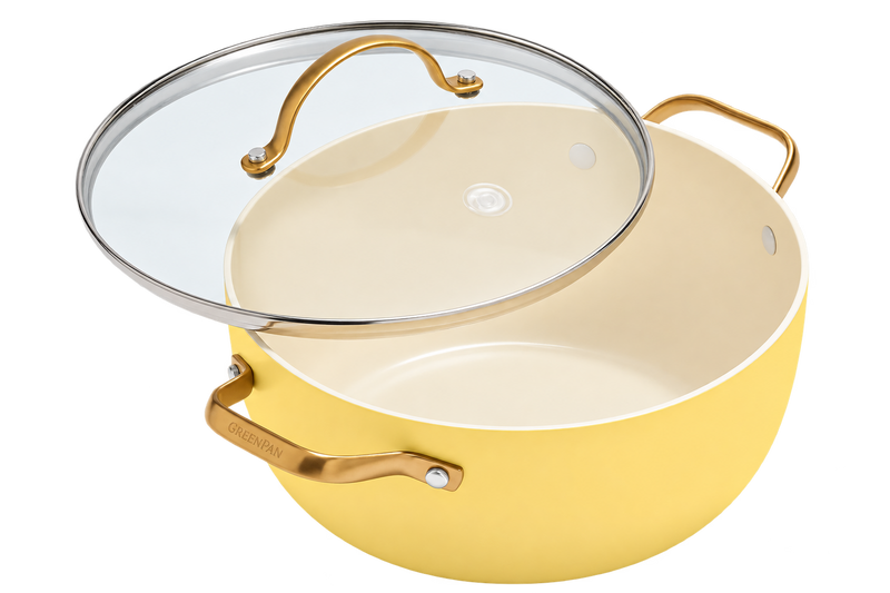 GreenPan Padova 24 cm Kapaklı Derin Tencere 5,2 L Thermolon™ Seramik Yüzey | PFAS, PFOA ve PTFE İçermez | İndüksiyon Uyumlu