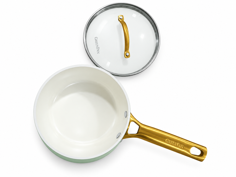 GreenPan Padova Mint 18 cm Kapaklı Sos Tenceresi Thermolon™ Seramik Yüzey | PFAS, PFOA ve PTFE İçermez | İndüksiyon Uyumlu |