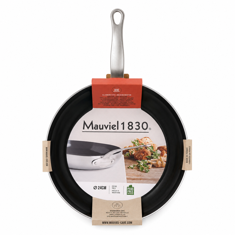 GreenPan x Mauviel 3-Ply Paslanmaz Çelik 3’lü Tava Seti 20-24-28 cm Thermolon Seramik Yüzey
