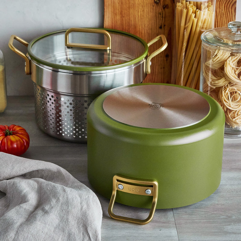 GreenPan Stanley Tucci™ Thermolon™ 9G 11 Parça Tencere & Tava Seti – Zeytin Yeşili