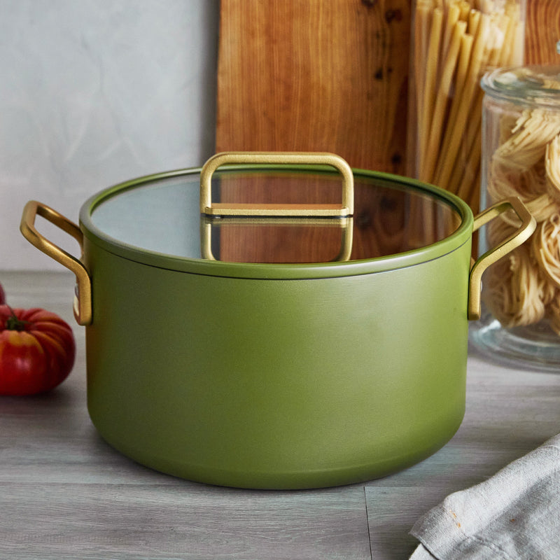 GreenPan Stanley Tucci™ Thermolon™ 9G 11 Parça Tencere & Tava Seti – Zeytin Yeşili
