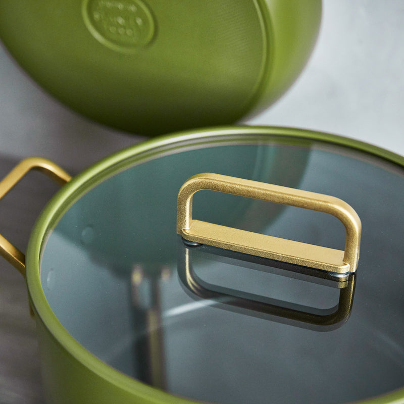 GreenPan Stanley Tucci™ Thermolon™ 9G 11 Parça Tencere & Tava Seti – Zeytin Yeşili
