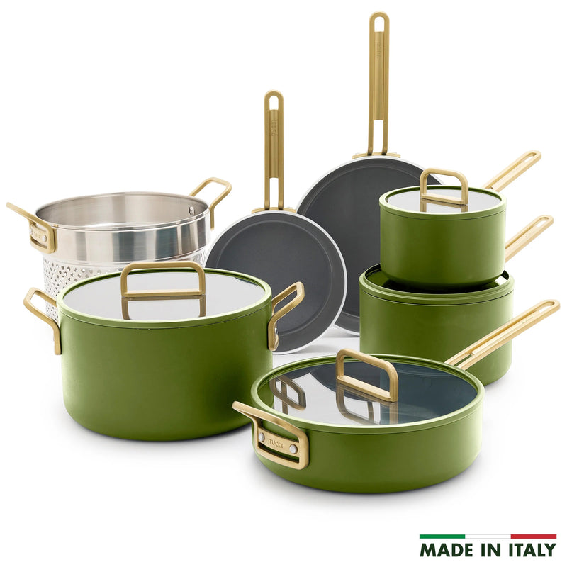 GreenPan Stanley Tucci™ Thermolon™ 9G 11 Parça Tencere & Tava Seti – Zeytin Yeşili
