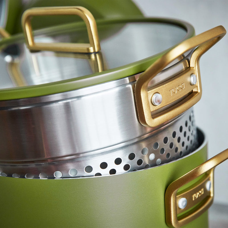 GreenPan Stanley Tucci™ Thermolon™ 9G 11 Parça Tencere & Tava Seti – Zeytin Yeşili