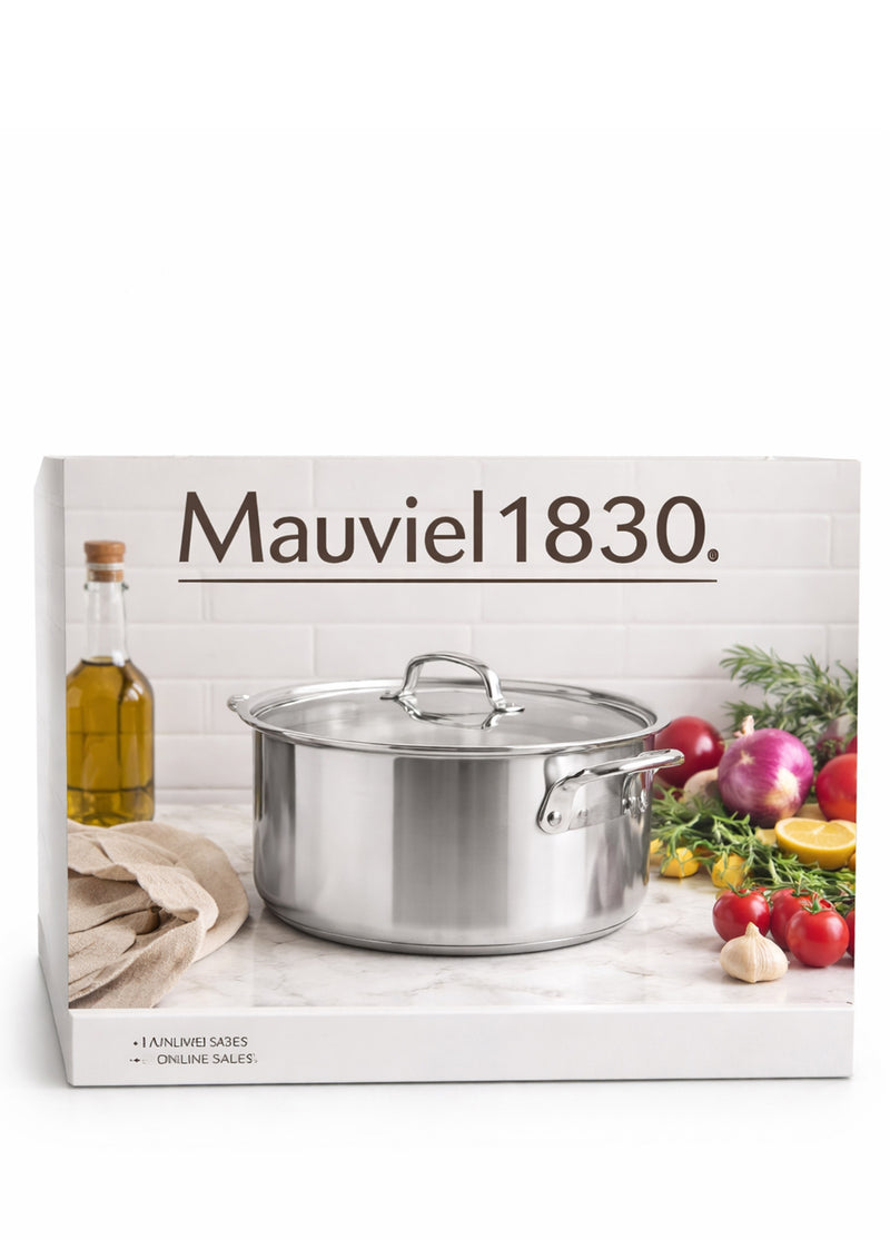 GreenPan x Mauviel La Collection Limited Edition 24 cm 3-Ply Paslanmaz Çelik Derin Tencere (5,7 L)