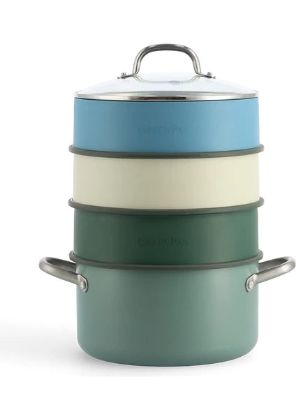 Greenpan Steamy Buharda Pişirici 24CM Yeşil
