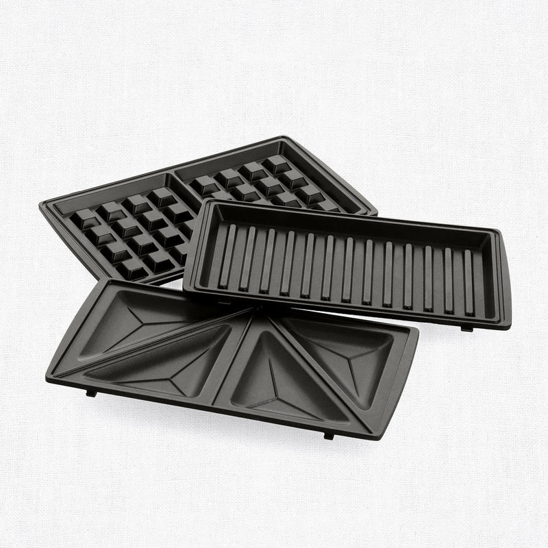 GreenPan GreenLife Thermolon™ Seramik Yüzeyli 3’ü 1 Arada Tost, Waffle ve Sandviç Makinesi Siyah