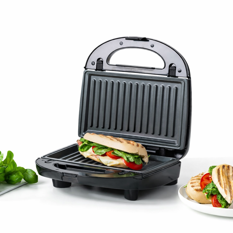 GreenPan GreenLife Thermolon™ Seramik Yüzeyli 3’ü 1 Arada Tost, Waffle ve Sandviç Makinesi Siyah