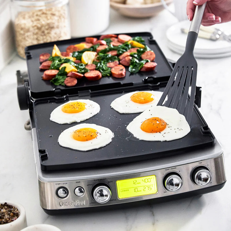Greenpan Elite Grill Tost Makinesi Çelik + Waffle Plakası Seti