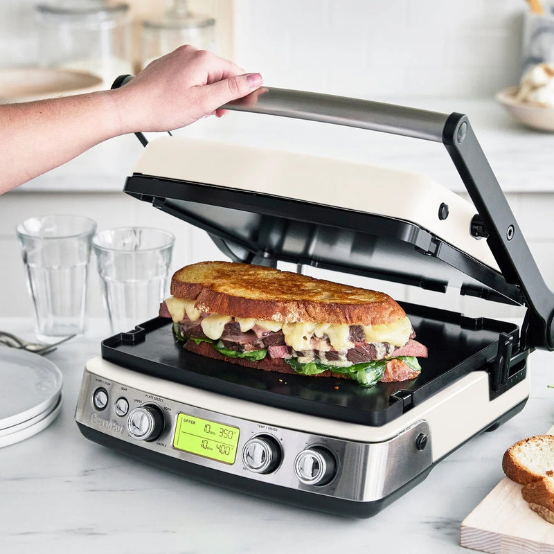 Greenpan Elite Grill Tost Makinesi Krem + Waffle Plakası Seti