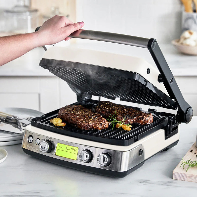 Greenpan Elite Grill Tost Makinesi Krem + Waffle Plakası Seti