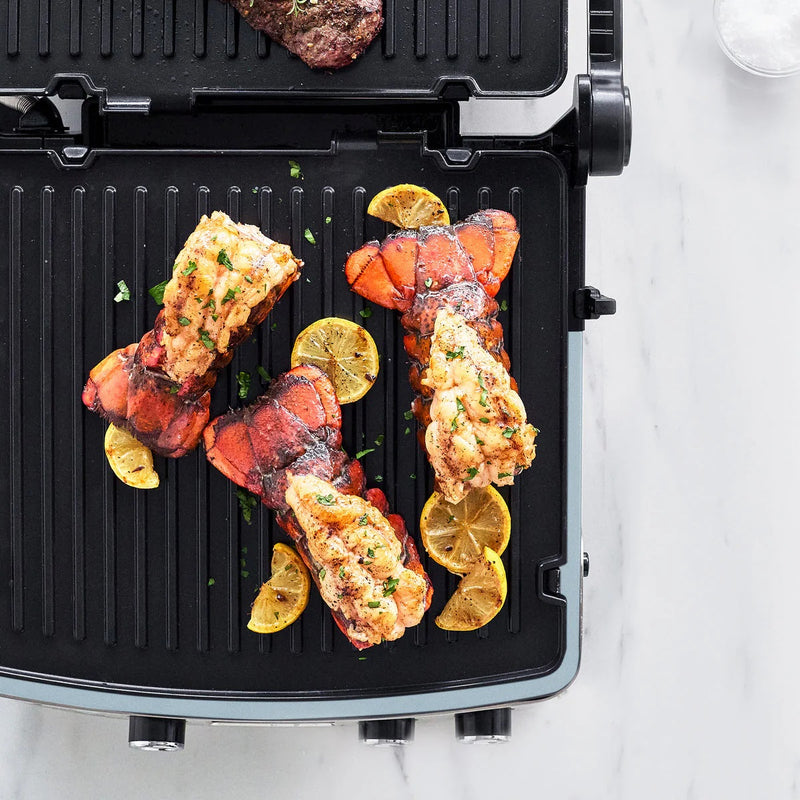 GreenPan Elite Grill Tost Makinesi Mavi + Waffle Plakası Seti – 7’si 1 Arada, Thermolon™ Volt Seramik Yüzey
