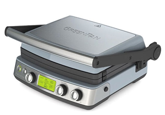 GreenPan Elite Grill Tost Makinesi Mavi + Waffle Plakası Seti – 7’si 1 Arada, Thermolon™ Volt Seramik Yüzey