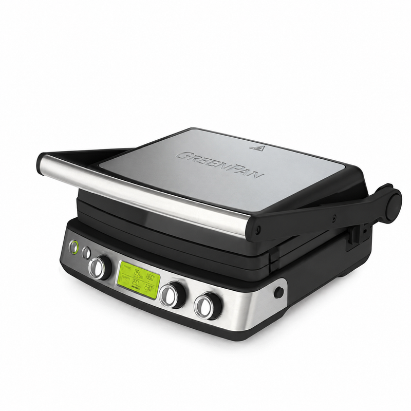 GreenPan Elite Grill Tost Makinesi Siyah + Waffle Plakası Seti – 2200 W, Thermolon™ Volt Seramik Yüzey