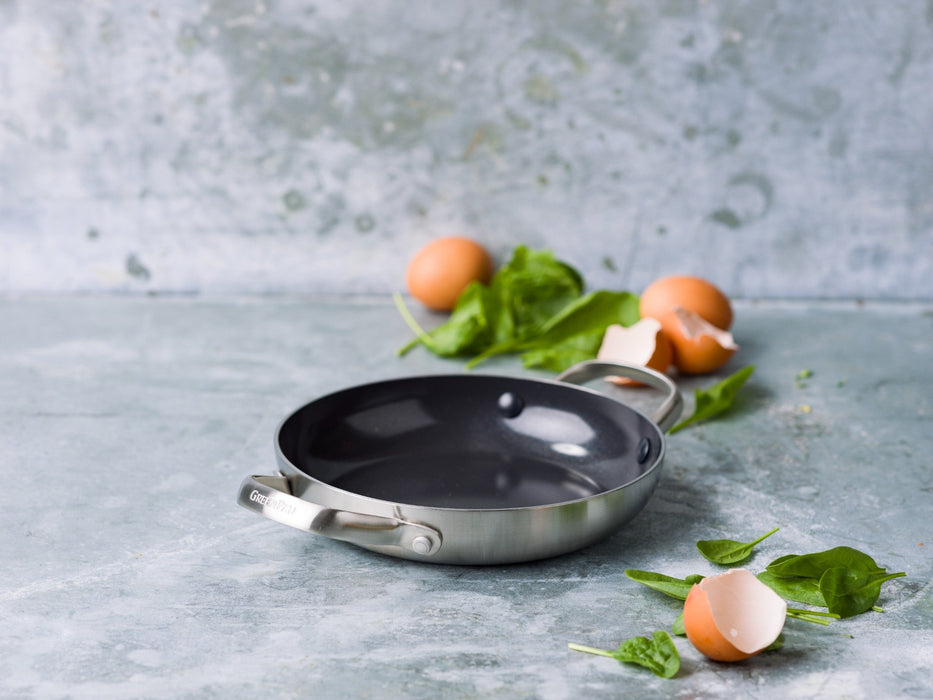 Geneva 20 cm Paslanmaz Çelik Sahan | PFAS-FREE Thermolon™ Seramik Yüzey