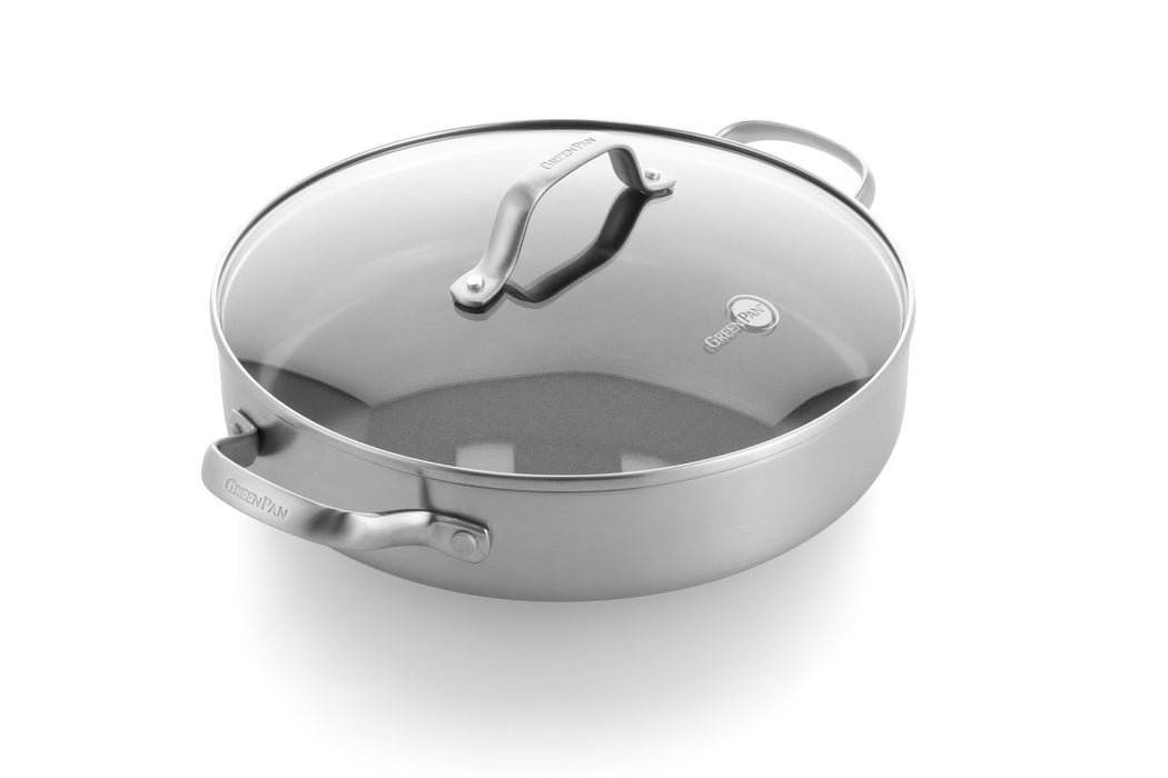 GreenPan Geneva Thermolon™ Seramik Yüzeyli 24 cm Basık Tencere