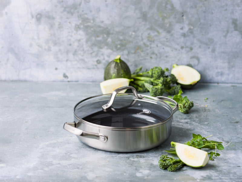 GreenPan Geneva Thermolon™ Seramik Yüzeyli 24 cm Basık Tencere