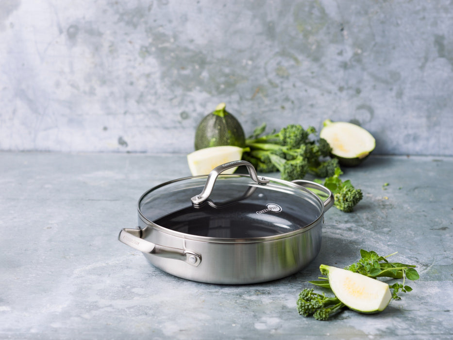 GreenPan Geneva Thermolon™ Seramik Yüzeyli 24 cm Basık Tencere