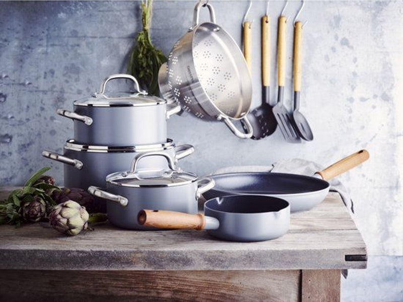 GreenPan Mayflower Pro 13 Parça Pişirme Seti | Thermolon™ Seramik Yüzey | PFAS, PFOA ve PTFE İçermez |