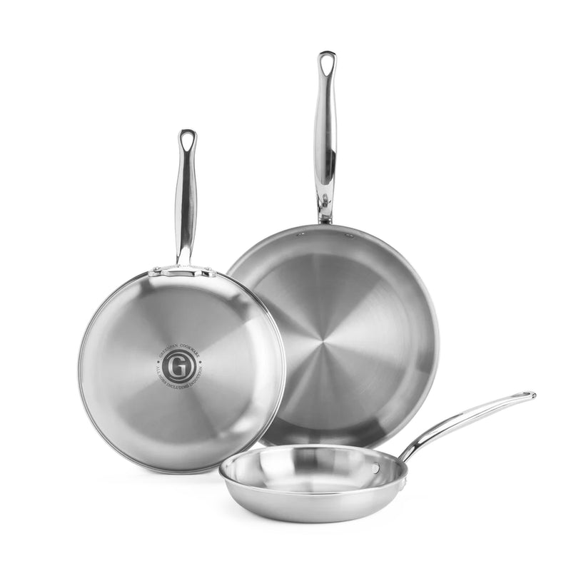 GreenPan Premiere Pro 5-Ply Paslanmaz Çelik 3 Parça Tava Seti 20-24-28 cm
