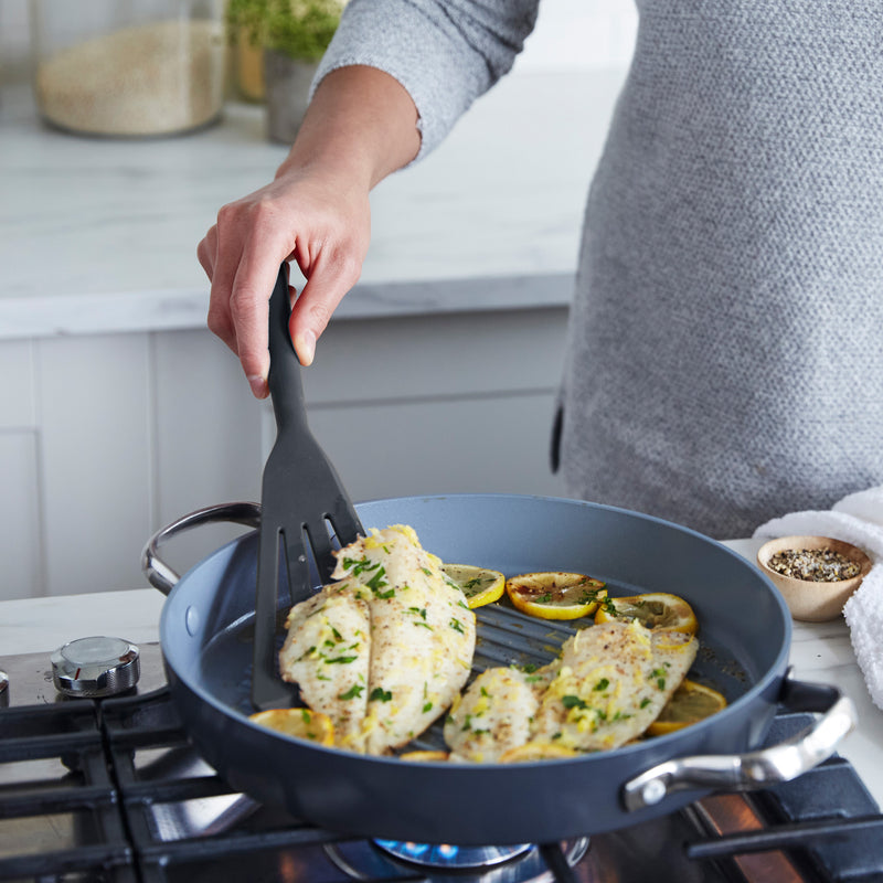 GreenPan Silikon Balık Spatula Gri | Platinum Silicone | BPA İçermez | 200°C Isıya Dayanıklı |