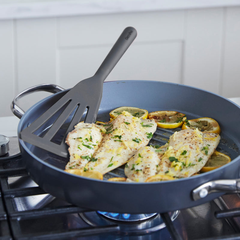 GreenPan Silikon Balık Spatula Gri | Platinum Silicone | BPA İçermez | 200°C Isıya Dayanıklı |