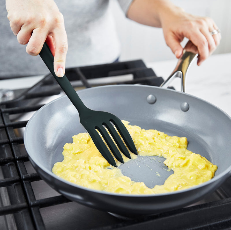 GreenPan Silikon Çatal Siyah | Platinum Silicone | BPA İçermez | 200°C Isıya Dayanıklı |